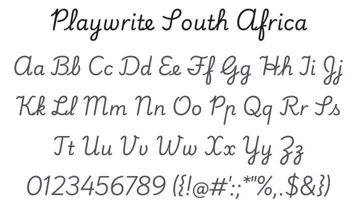 Playwrite South Africa Font Family