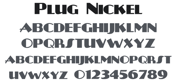 Plug Nickel Font