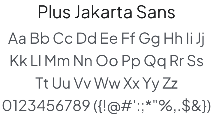 Plus Jakarta Sans Font Family