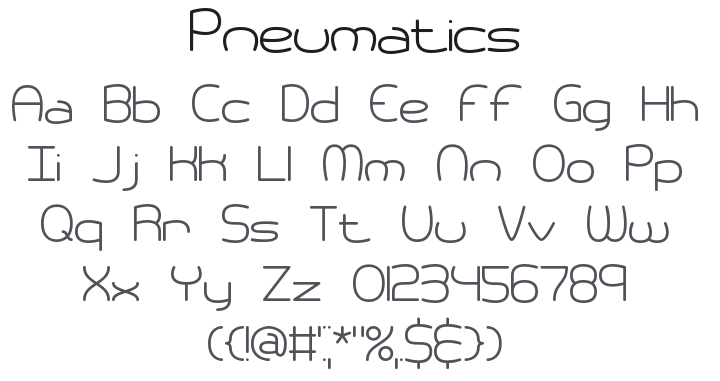 Pneumatics Font Family