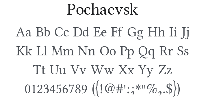 Pochaevsk Font