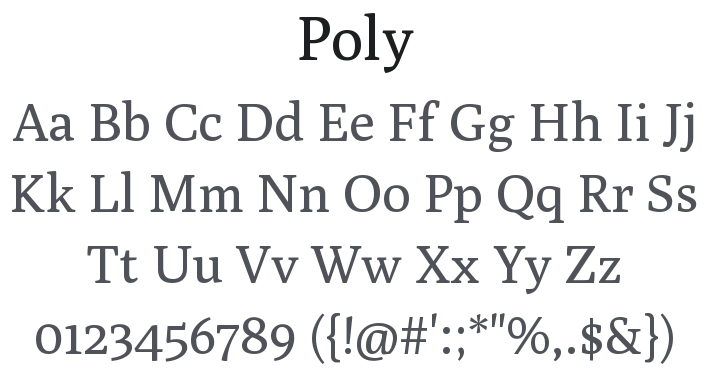 Poly Font Family