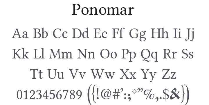 Ponomar Font