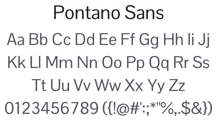 Pontano Sans Font Family