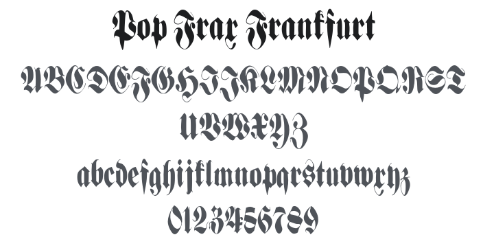 Pop Frax Frankfurt Font
