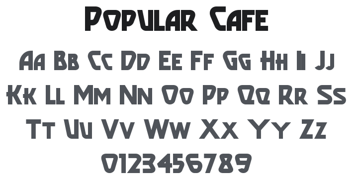 Popular Cafe Font