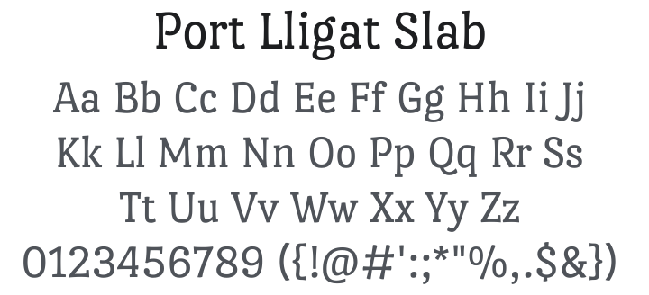 Port Lligat Slab Font