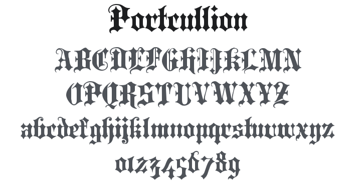 Portcullion Font
