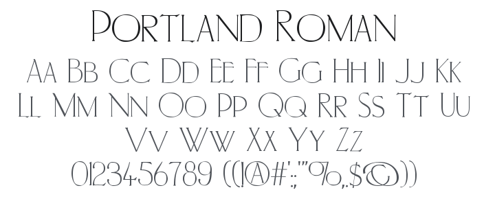 Portland Roman Font Family