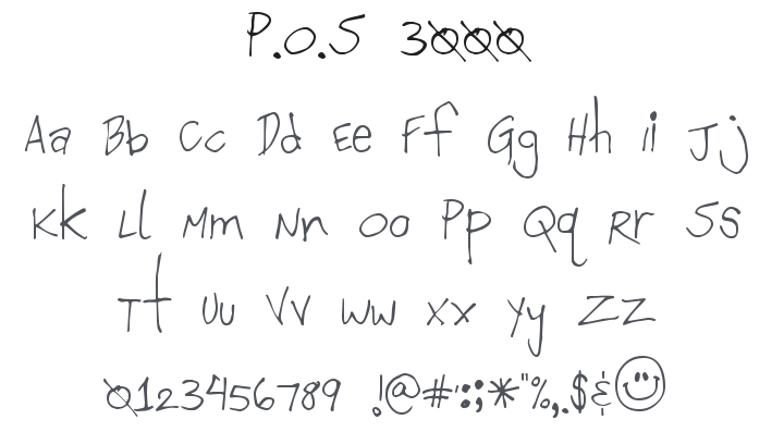 P.O.S 3000 Font