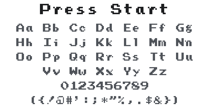 Press Start Font Family