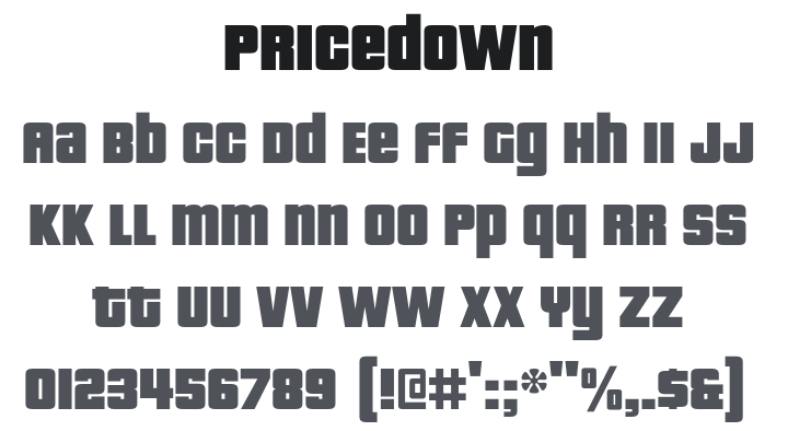 Pricedown Font