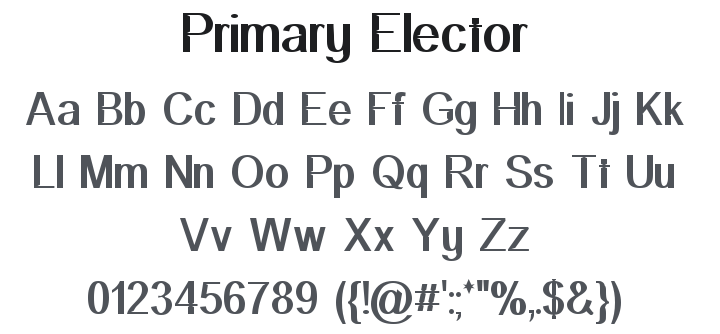 Primary Elector Font Family
