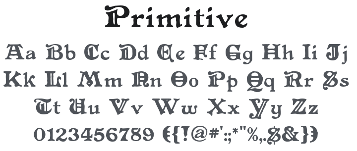 Primitive Font