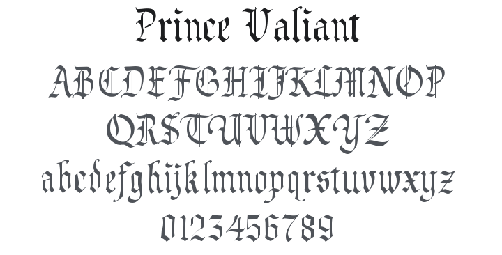 Prince Valiant Font