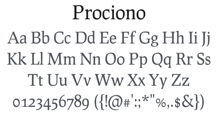 Prociono Font
