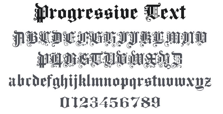 Progressive Text Font