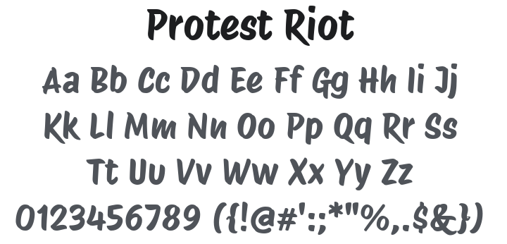 Protest Riot Font