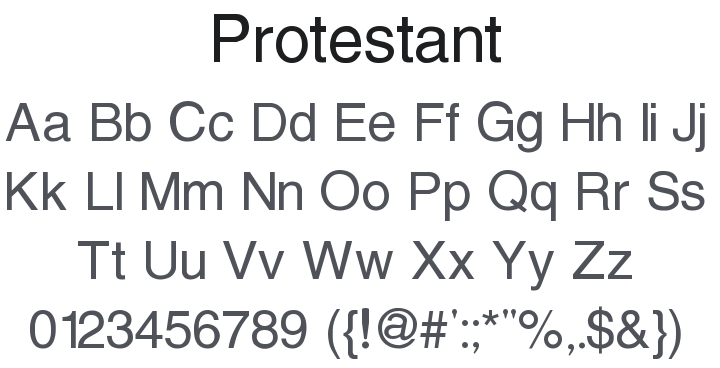 Protestant Font
