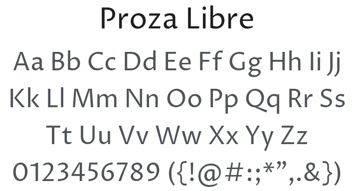 Proza Libre Font Family