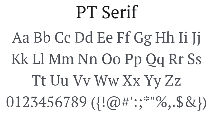 PT Serif Font Family
