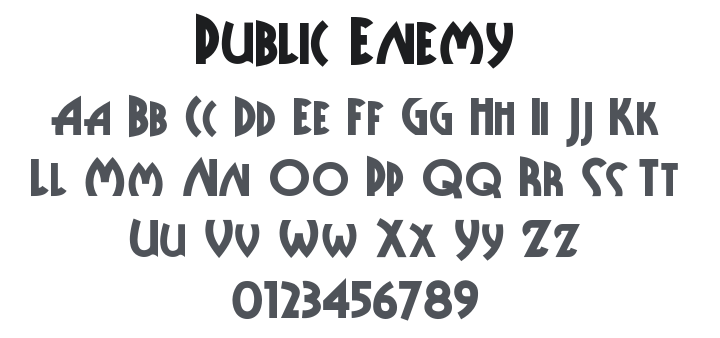 Public Enemy Font