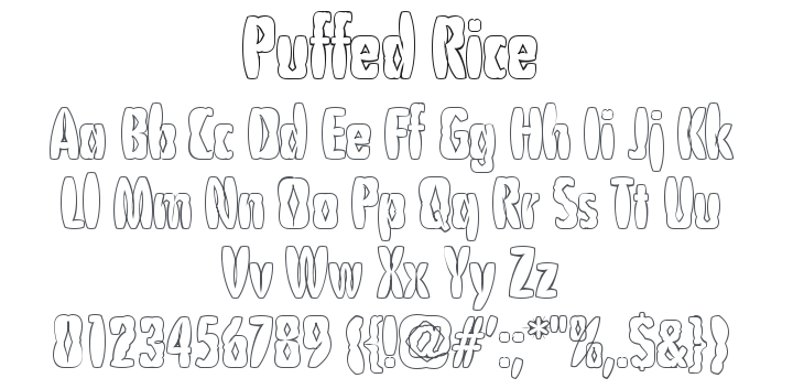 Puffed Rice Font Family