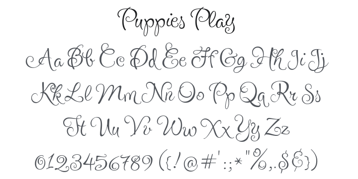 Puppies Play Font