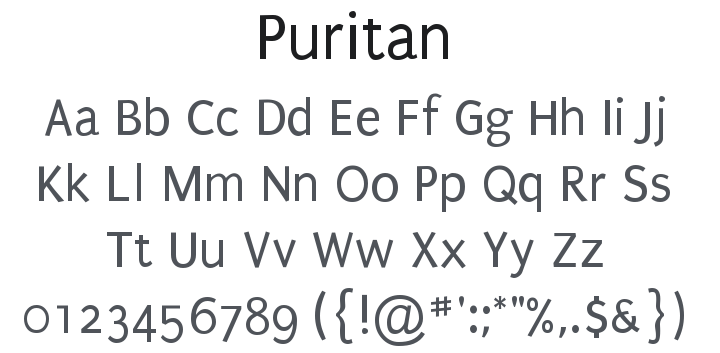 Puritan Font Family