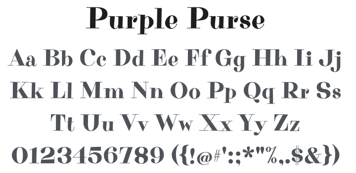 Purple Purse Font