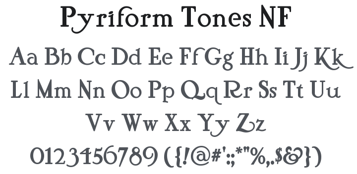 Pyriform Tones NF Font