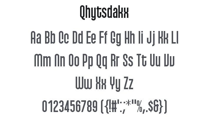 Qhytsdakx Font