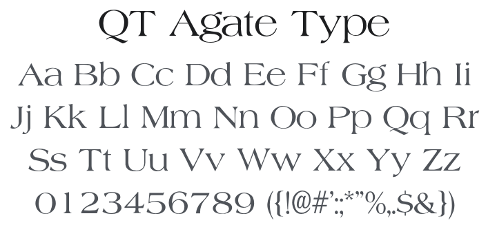 QT Agate Type Font Family