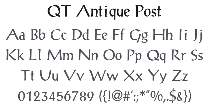 QT Antique Post Font