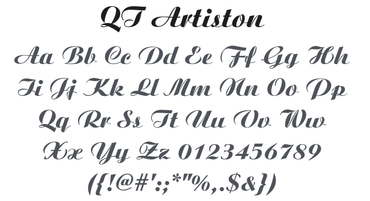 QT Artiston Font