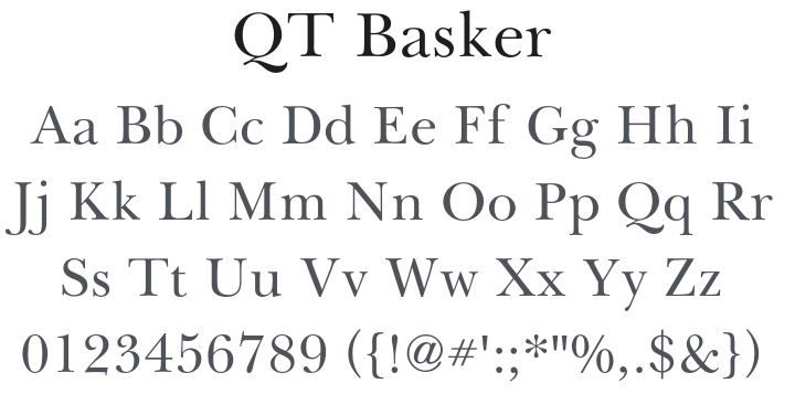 QT Basker Font Family