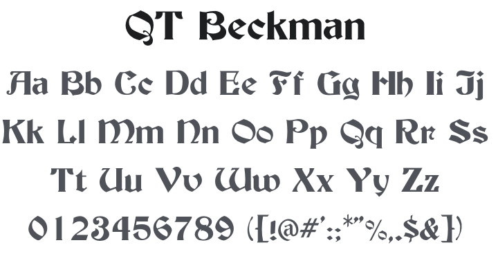 QT Beckman Font
