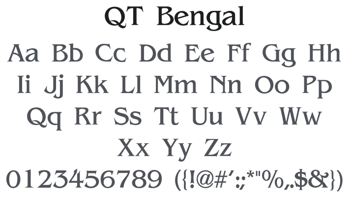 QT Bengal Font Family