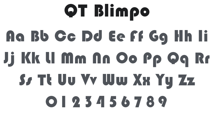 QT Blimpo Font