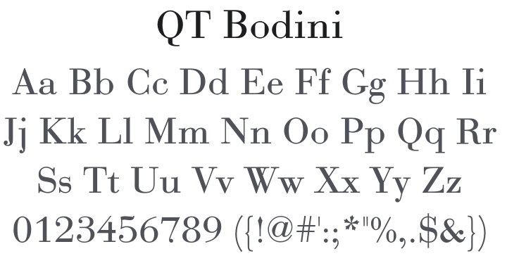 QT Bodini Font Family