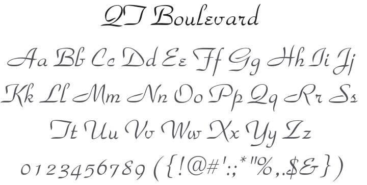 QT Boulevard Font