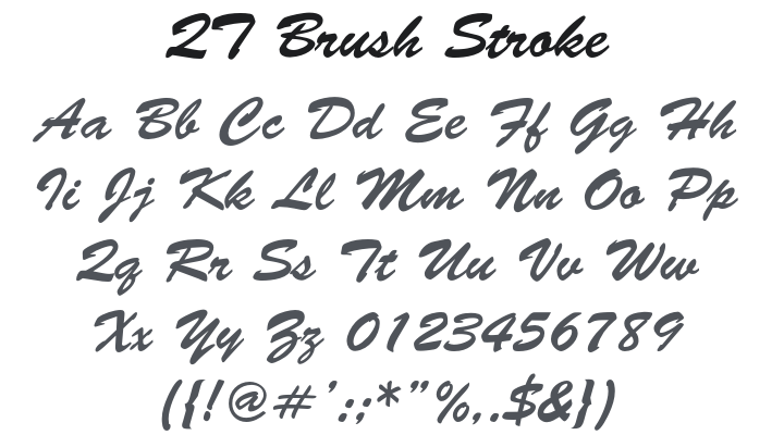 QT Brush Stroke Font