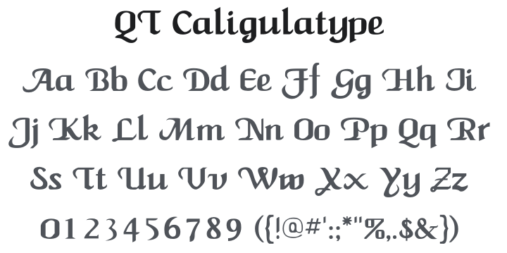 QT Caligulatype Font