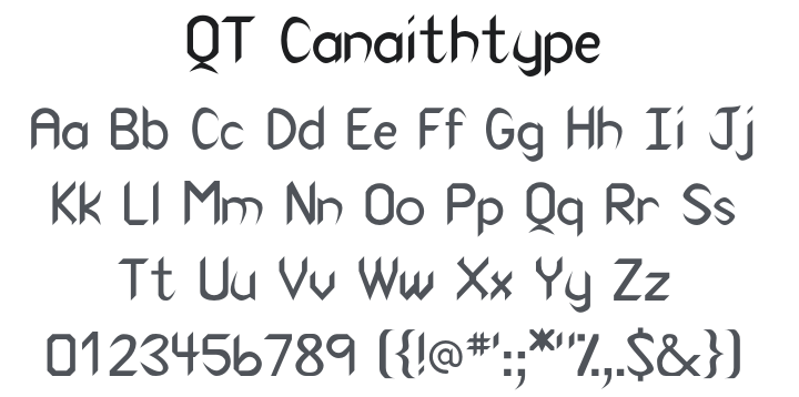 QT Canaithtype Font