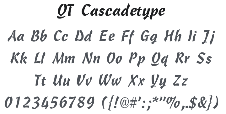 QT Cascadetype Font