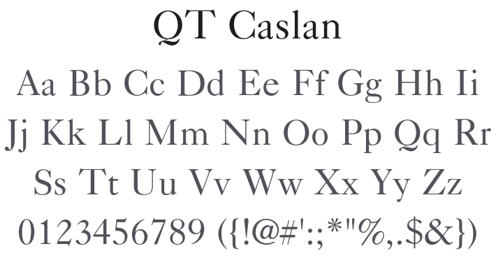QT Caslan Font Family