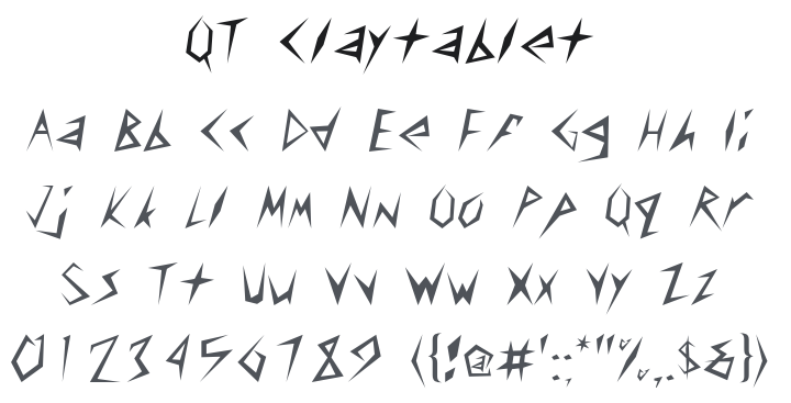 QT Claytablet Font