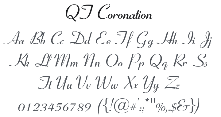 QT Coronation Font