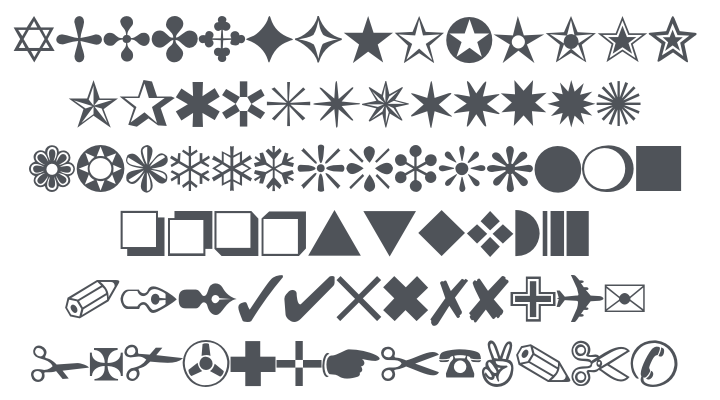 QT Ding Bits Font