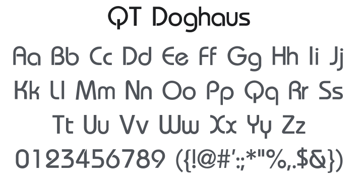 QT Doghaus Font Family